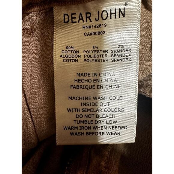DEAR JOHN Women's Gisele Skinny Ankle Denim Jeans Brown/Butterscotch Size 33 - Picture 11 of 12